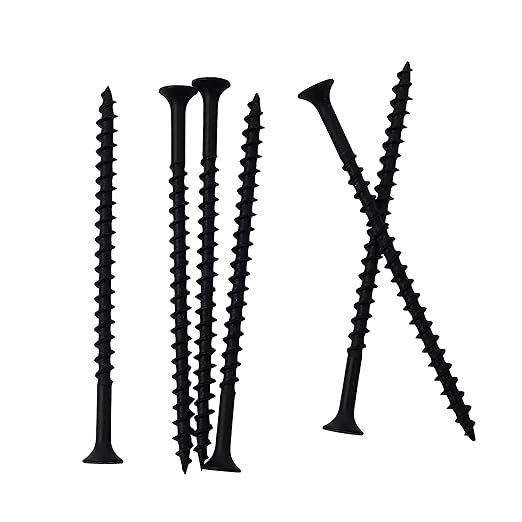 70pcs #8 × 3 inch High Hardness Drywall Screws, Black, Coarse Thread, Phillips Drive, Bugle Head, Black Wood Screws, Wood and More (3 in, 70)