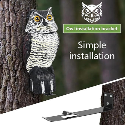 6 Pack Owl Mounting Bracket – Metal Bracket with Secure Clip Heavy Duty Owl Attachment Post Mount for Plastic Garden Owls