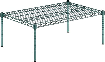 24" x 36" x 14" Green Epoxy Wire Storage Shelf, Dunnage Rack, Commercial 1 Tier Small Shelf
