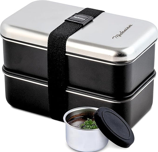 Leak Proof Stainless Steel Bento Box, Stainless Steel Lunch Box For Adults, Metal Bento Box, Japanese Lunch Container, Large With Compartment, Korean Bentobox, Non Toxic, Microwave Safe