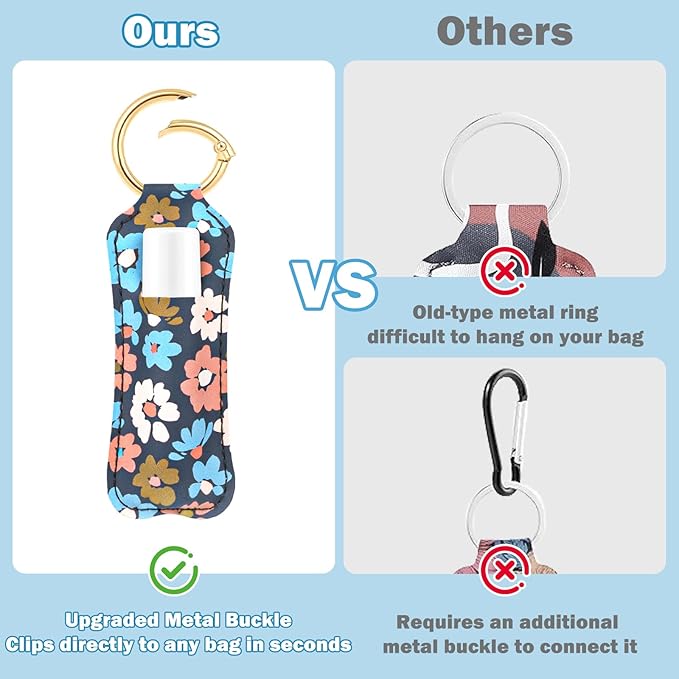 HEYSKAY Lip Balm Holder Keychain,Stocking Stuffers Gifts Lipstick Keychain Holder Compatible with Chapstick,Lipgloss Keychain