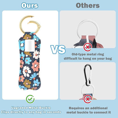 HEYSKAY Lip Balm Holder Keychain,Stocking Stuffers Gifts Lipstick Keychain Holder Compatible with Chapstick,Lipgloss Keychain