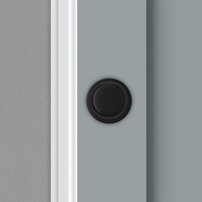 Kwikset Cove Interior Passage Door Knob, Handle for Closet and Hallway Doors, Non-Locking Doorknob, Matte Black (Pack of 4)