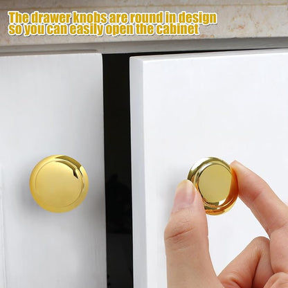 Romeda 18-Piece Drawer Knobs - 30mm Golden Cabinet Knobs and Pulls for Dresser, Kitchen, and Cabinet Drawers