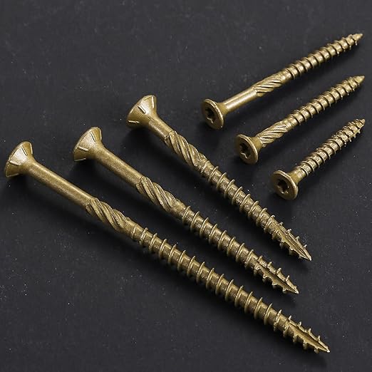 #10 * 4" Deck Screws, (265pcs) 5 lbs.Exterior Wood Screws, Rust Resistant Epoxy Coated, Bronze, T20 Star Bit