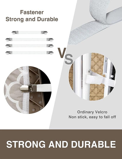 Ironing Board Cover and Pad 15"x54" Extra Thick Natural Cotton, Scorch and Stain Resistant Padding, Standard Size Iron Board Cover with Fasteners Heavy Duty Elastic Edge, Heatproof