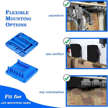 Battery Mount Holder Compatible for Kobalt 24V Max Batteries, Wall Mounts Hanger Fit for KB624-03 KB524-03 KB424-03 KB224-03, Organize Garage/Workshop/Work Truck(6 Pack, w/24 Screws, No Battery)
