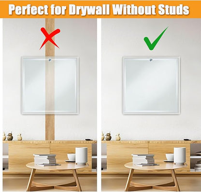 KURUI #8 Self Drilling Drywall Anchors and Screws, Heavy Duty Dry Wall Anchors Holds Upto 75LB, Picture Hanging Kit, No Pre-Drilling, for Mounting Shelves,Frames,Curtains,Clocks - 70Pcs
