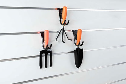 FELLER Slatwall Hooks and Slatwall Accessories - 20 Pack Premium Heavy Duty Single and Double Slatwall Hooks & Hangers for Efficient Storage, Used as Proslat Accessories