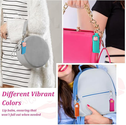 Yisong 40/60/ 80 Pack Lipstick Holder Keychains Bulk Neoprene Lip Balm Holder Keychain Lip Gloss Sleeve Pocket Women Presents