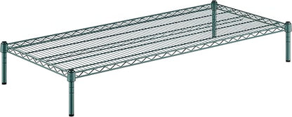 24" x 54" x 8" Green Epoxy Wire Storage Shelf, Dunnage Rack, Commercial 1 Tier Small Shelf