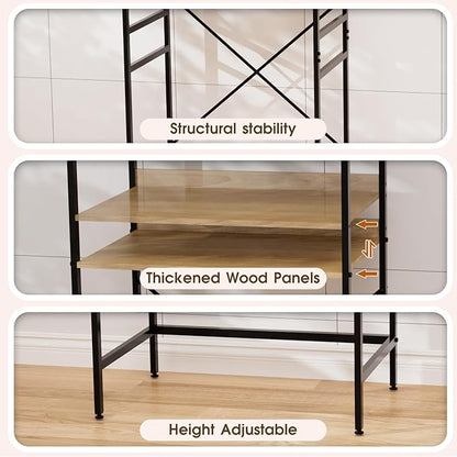 Mini Fridge Shelf Mini Fridge and Microwave Stand Over Mini Fridge Storage Rack Height Adjustable Microwave and Fridge Stand Suitable for Dorm, Kitchens, Offices, Yellow