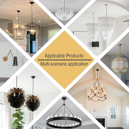 4-Pack 4 inch Light Fixture Mounting Bracket, Universal Lighting Fixture Crossbar Kit with All Mounting Hardware, Heavy Duty, for Chandelier Pendant Flushmount Wall Light Ceiling Fan, etc