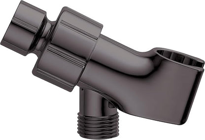 Adjustable Handheld Shower Head Holder- Premium ABS Bracket- 360 Degree Rotatable Arm Mount and Hose Connector- Easy Install and Replacement Parts (Elegant Grey)