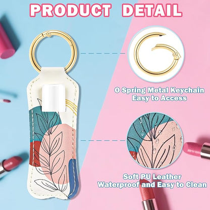 HEYSKAY Lip Balm Holder Keychain,Stocking Stuffers Gifts Lipstick Keychain Holder Compatible with Chapstick,Lipgloss Keychain
