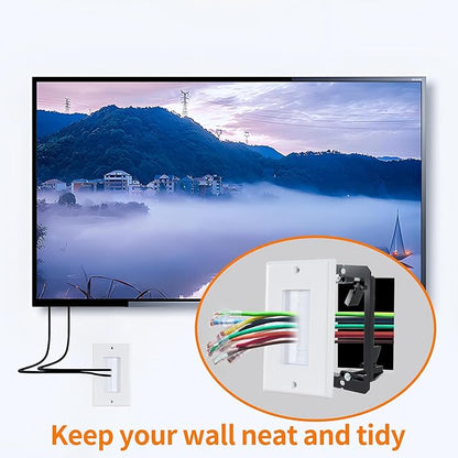 5 PCS Low Voltage Mounting Bracket, Ideal for Single Gang Wall Plate, HDMI, Telephone Wires, Network Cables, Coaxial and Speaker Cables, (Black)