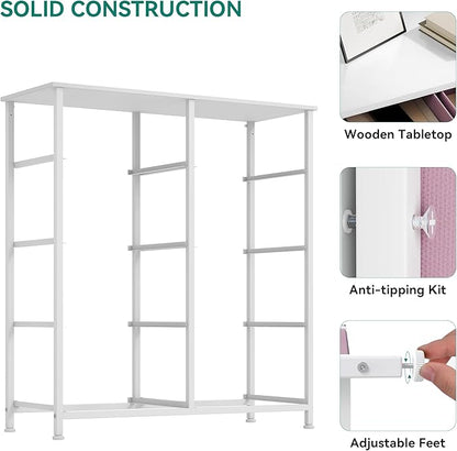 YITAHOME Double Dresser, Fabric Dresser with 8 Drawers, Chest of Drawers for Closet, Living Room, Sturdy Steel Frame, Wooden Top, Easy Pull Handle