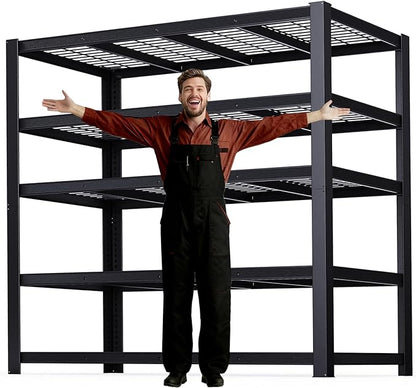 62" W 3050LBS Storage Shelves Unit,5 Tier Heavy Duty Metal Shelving Unit and Storage Large Rack,72" H x62 W x24 D Adjustable Metal Shelving Unit,Garage Shelves for Basement,Warehouse