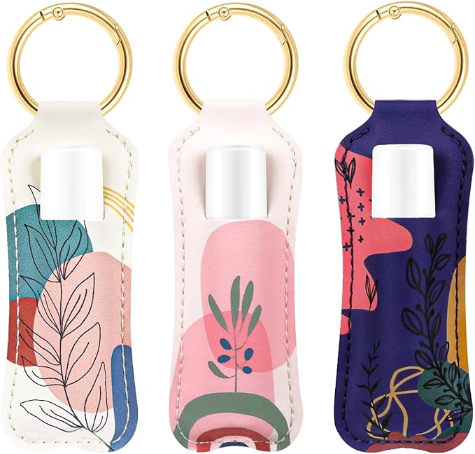 HEYSKAY Lip Balm Holder Keychain,Stocking Stuffers Gifts Lipstick Keychain Holder Compatible with Chapstick,Lipgloss Keychain