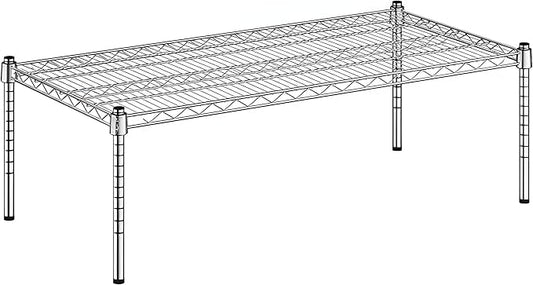 21" x 42" x 14" Chrome Wire Storage Shelf, Dunnage Rack, Commercial 1 Tier Small Shelf