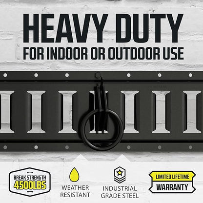 DC Cargo Mall E Track Tie-Down Kit - 25 Pieces: 5 ft Black Rails, E-Track Tie-Down Accessories & E-Track Bag