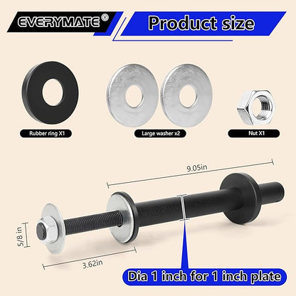 EVERYMATE Weight Plate Storage Rack, Olympic Weight Plate Holder, Bumper Plate Storage, Home Gym Organizer
