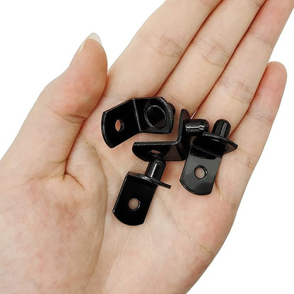 40 Pcs Shelf Pins Pegs,1/4 Inch L-Shaped Shelf Support Pegs,Bookshelf Pegs for Shelves,Cabinet Shelf Bracket Pegs with Hole,Shelf Pins Holders for Kitchen Furniture & Closet (Black)