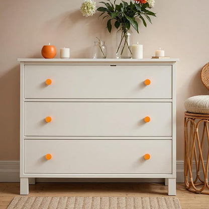 Ravinte 30 Pack Cabinet Knobs Orange Kitchen Cabinet Knobs Round Dresser Drawer Pulls Closet Door Pulls 1-1/5 Inch