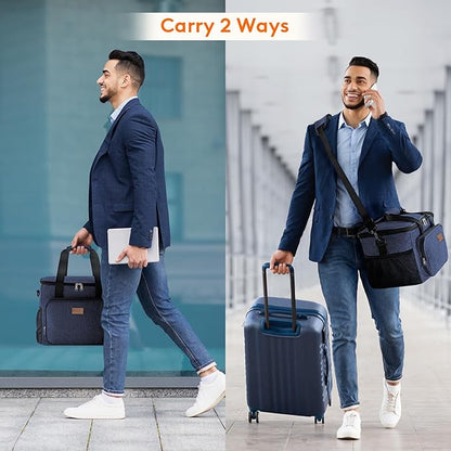 Lifewit Large Lunch Bag Insulated Lunch Box Soft Cooler Cooling Tote for Adult Men Women, Dark Blue 40-Can (24L)