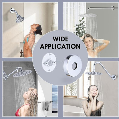 Chrome Shower Arm Flange, Shower Arm Stabilizer Bracket and Flange Cover Plate