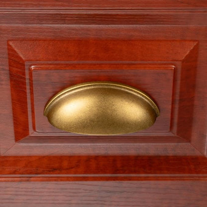 KOOFIZO 10 Pack 3 Inch Bin Cup Drawer Pulls Antique Brass Cabinet Handles Vintage Brass Cabinet Pulls for Kitchen Cabinets Drawer Dresser Cupboard Bedroom Bathroom