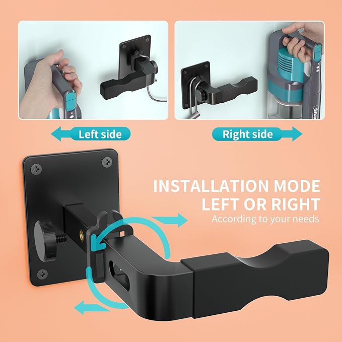 Adjustable Vacuum Wall Mount for Shark Vacuum with Cable Clip Shark Cordless Vacuum Wall Mount Compatible for V7 V8 V10 V11 V12 Shark IX141 IZ562H IZ682H IZ361H IZ462H IZ163H IZ363HT IZ483H (Clip)