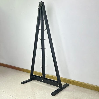 Lat Pull Down Bar Gym Accessory Rack, Lat Pulldown Attachments Cable Attachment Storage Rack for Mag Grip - Home Gym Fitness Heavy Duty A-Frame Stand