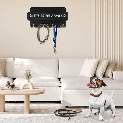Dog Leash Holder for Wall, Convenient Storage Dog Leash Hook, Keep Leashes Organized, Black