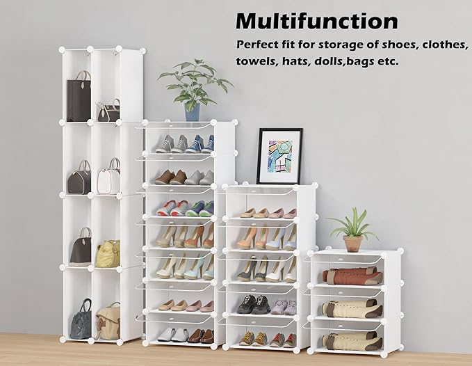 HOMIDEC Shoe Storage, 10-Tier Shoe Rack Organizer for Closet 20 Pair Narrow Shoes Shelf Cabinet for Entryway, Bedroom and Hallway