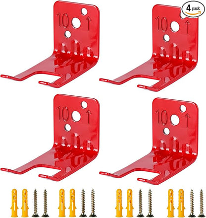 Fire Extinguisher Mounts & Brackets,4 Pack Fire Extinguisher Brackets and Holders, Fire Extinguisher Wall Hook Holder Hanger for 10 lb fire Extinguisher Mount