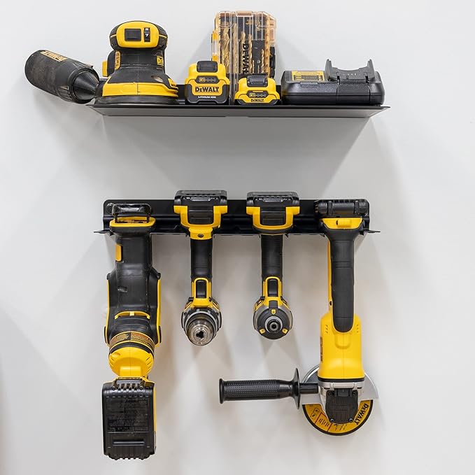 StoreYourBoard Power Tool Organizer Kit, Holds Drills and Power Tools, Shelf, Wall Mount Garage Storage Rack