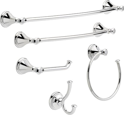 Delta 79735 Cassidy Double Towel Hook Bath Hardware Accessory in Polished Chrome