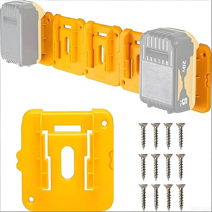 10pc Tool Holders and Battery Holder for Dewalt 20V 60V Wall Mount Hanger Battery Drill Tool Storage Shelf with Screws