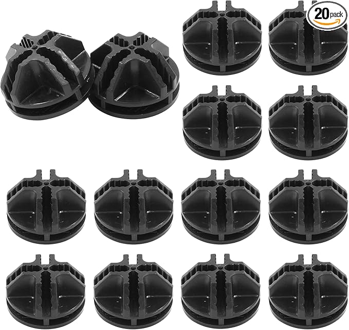20 Pcs Wire Cube Connectors, Plastic Grid Cube Organizer Connector for Modular Closet Storage Organizer & Wire Shelving (Black)