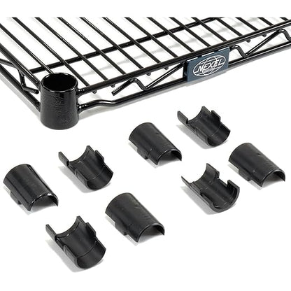 Nexel Additional Wire Shelf for Wire Shelving Units, 600-800 lb Capacity, 18"W x 24"L, Black Epoxy Finish