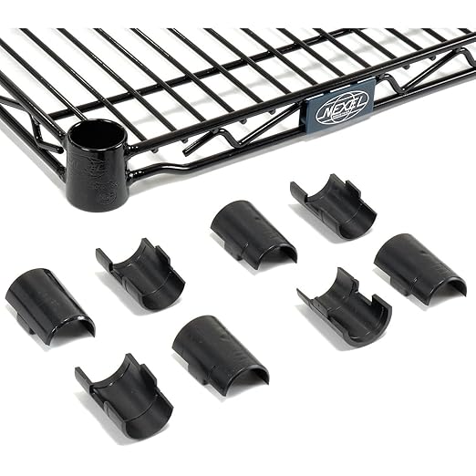 Nexel Wire Shelf, Black Epoxy Finish, 18"W x 48"L