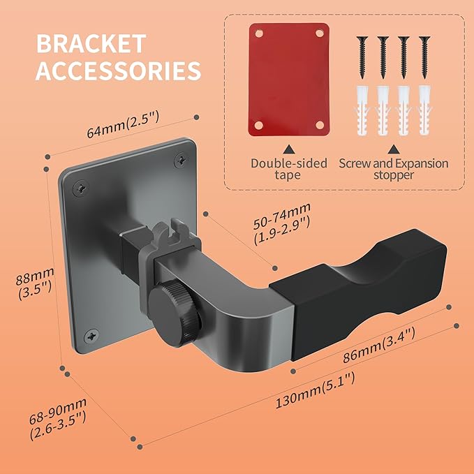 Adjustable Vacuum Wall Mount for Shark Vacuum Shark Cordless Vacuum Wall Mount Compatible for Dyson V7 V8 V10 V11 V12 V15 Shark IX141 IZ562H IZ682H IZ361H IZ462H IZ163H IZ363HT IZ483H (Grey+Clip)