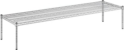 21" x 72" x 14" Chrome Wire Storage Shelf, Dunnage Rack, Commercial 1 Tier Small Shelf