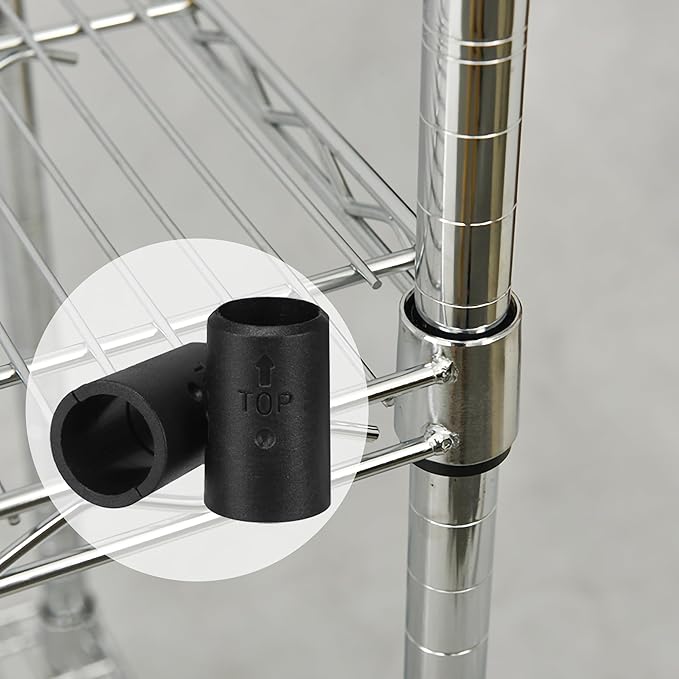 Wire Shelf Clips,40 Pack Wire Shelving Shelf Lock Clips for 1" Post Shelvings,20 Pairs of Wire Rack Lock Clip Replacements for Metal Shelving Sleeves System