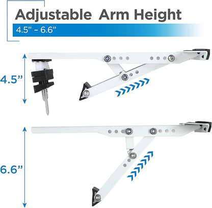 Air Conditioner Support Bracket for Outdoor Window AC, Supports Units Up to 10,000 BTU & 88 Lbs., Heavy Duty Mount Suitable for Most Windows, KT-04S