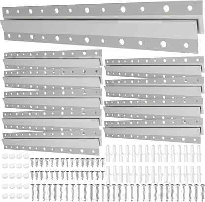 12"-10 Pairs French Cleat Hanger,Z-Hanger Picture Hanging Kit,Wall Mounting Brackets Cleat Picture Hanger Kit Z Bar Clips for Hanger Supports 60 lbs,Z Bar Hanger for Pictures,Mirrors,and Art