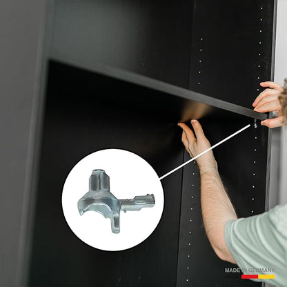 Shelf Support Pegs - Made in Germany - Compatible with IKEA Billy - Cabinet Shelf pins (20 Pieces)