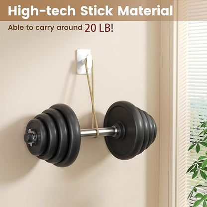 pickpiff Adhesive Towel Hooks for Bathroom: 20LB Extra Strong Wall Hanger for Shower Kitchen RV Dorm Apartment, White 8 Pack