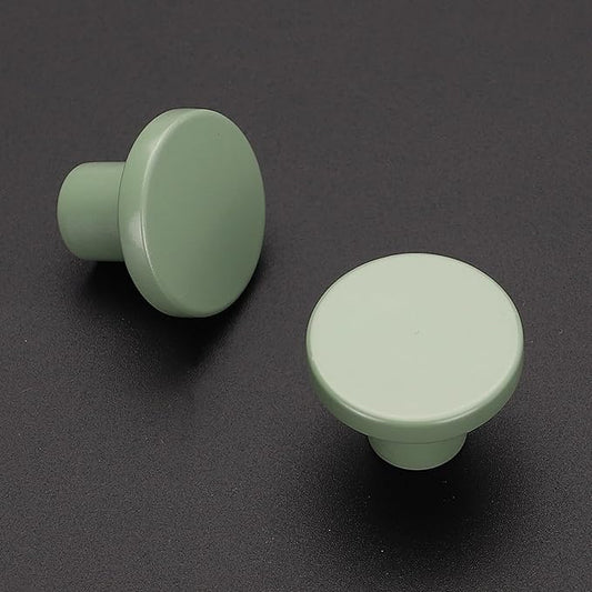 Ravinte 30 Pack Cabinet Knobs Light Green Kitchen Cabinet Knobs Round Dresser Drawer Pulls Closet Door Pulls 1-1/5 Inch
